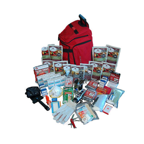 Wise Foods Survival Backpack 2 Weeks, Deluxe, Red