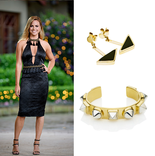 elise slater the bachelor fashion en tribe earrings nubian cuff