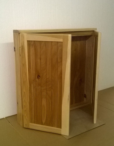 2 door hickory wood cabinet, can be used for spice storage, or storage cabinet.