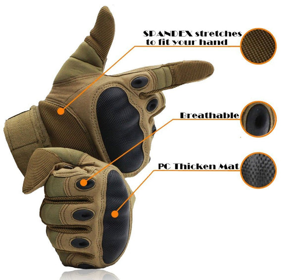 Upgraded Men's Full Finger Tech Touch Gloves for Motorcycle Climbing hiking Outdoor Sports Smart Gloves, OMGAI 