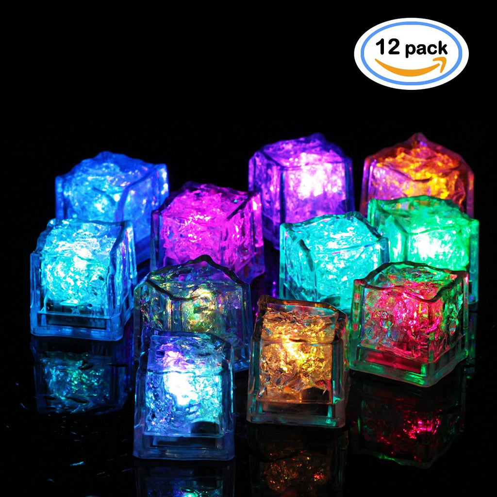 HITECHLIFE LED Ice Cubes Light 30 Pack Glowing Ice Cube Color Flash pour Bar Club Wedding Party Decorative 