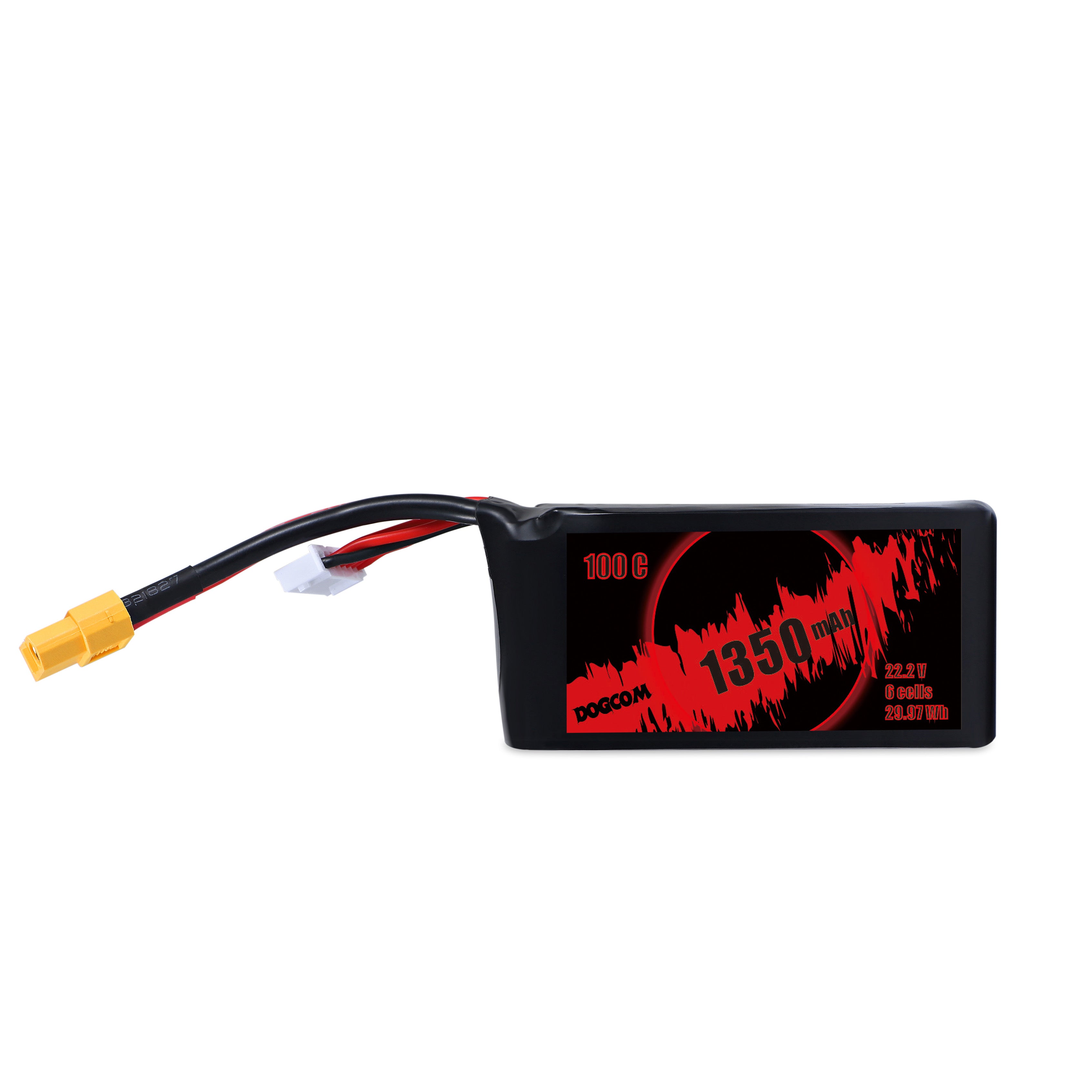 DogCom 6S 22.2V 1350mAh 100C Lipo XT60