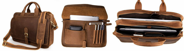 best men leather briefcase