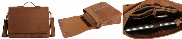 simple men leather briefcase