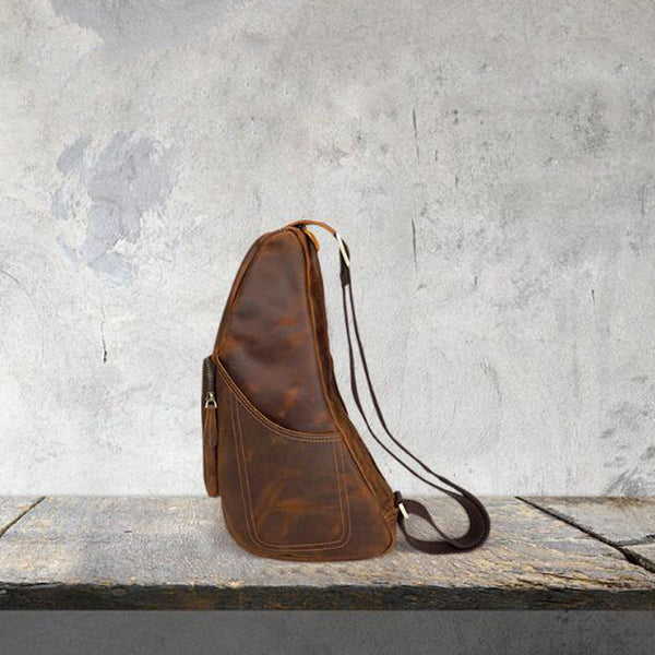 large leather sling bag