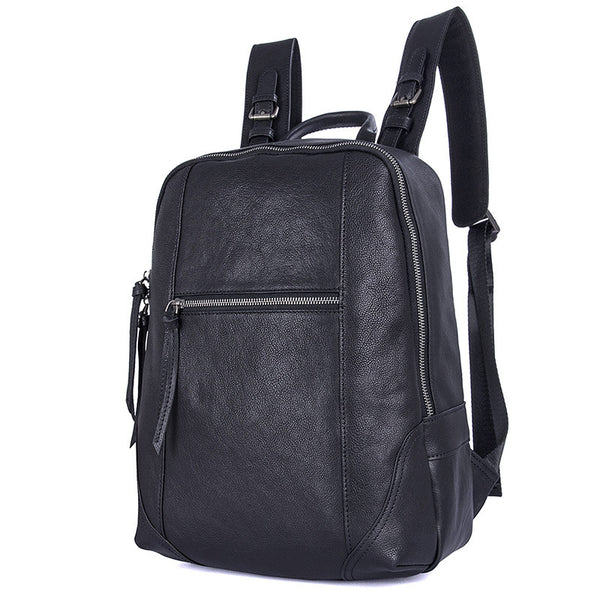 target black leather backpack