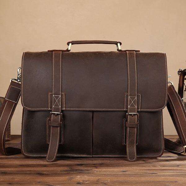 mens leather computer satchel