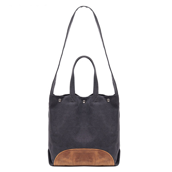 canvas and leather tote bag
