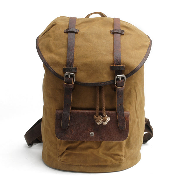 handmade waxed canvas backpack