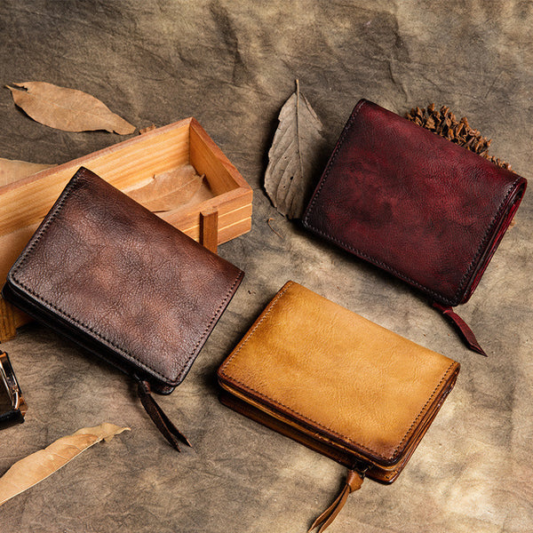 Vintage Leather Wallet, Full Grain 