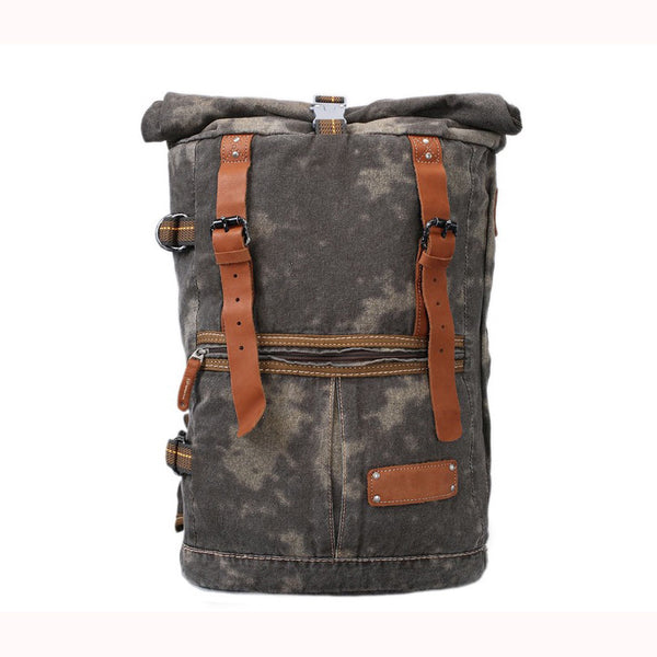 waxed canvas travel backpack
