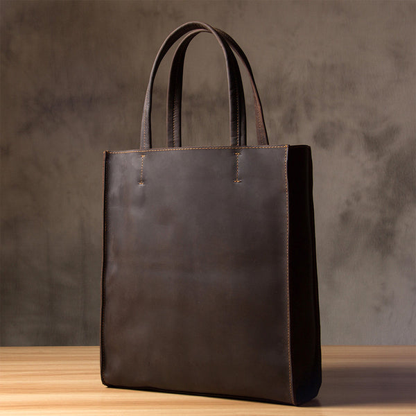 Handmade Crazy Horse Leather Tote Bag, Shopping Bag, Leather Shoulder – ROCKCOWLEATHERSTUDIO