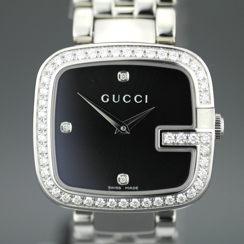 tetraeder emne stemning Elegant Gucci ladies wrist watch with 1.01 ct Diamonds encrusted bezel –  Konstantin Antiques