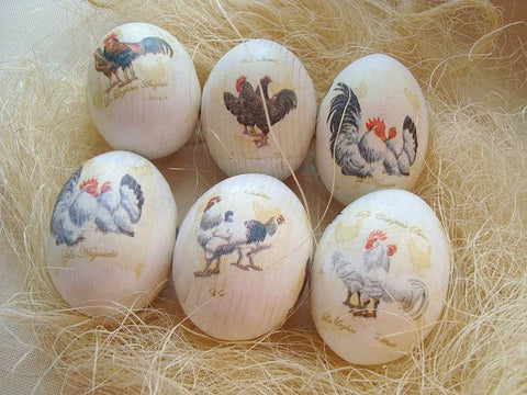 Wooden Easter eggs