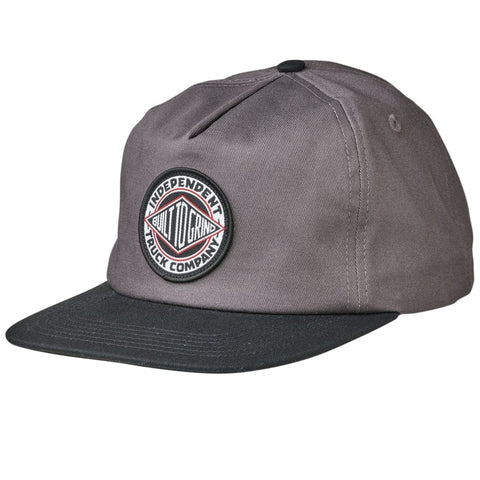 Independent | BTG Summit Snapback Unstructured Mid Hat - Grey/Black