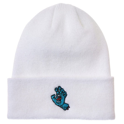 Santa Cruz | Screaming Hand Beanie - White