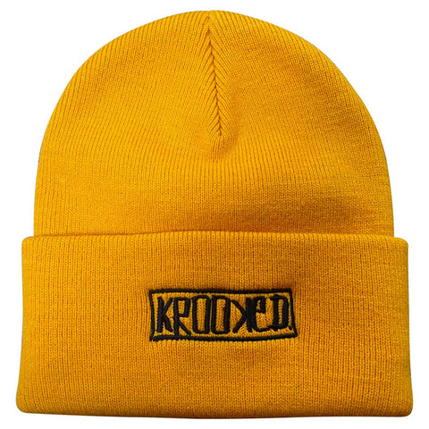 Krooked | Box Cuff Beanie - Mustard