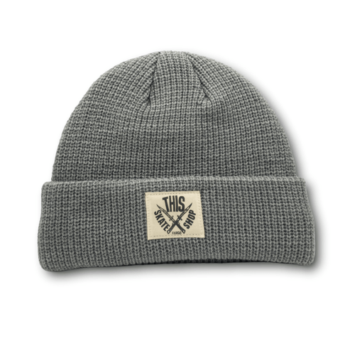 winegardspecialproducts | Knit Beanie - Reflective Grey/White Patch