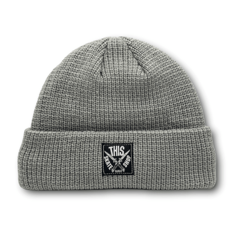 winegardspecialproducts | Knit Beanie - Reflective Grey/Black Patch