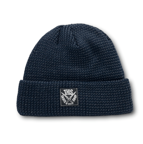 winegardspecialproducts | Knit Beanie - Reflective Navy/Black Patch