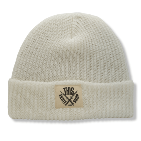 winegardspecialproducts | Knit Beanie - Natural / White Patch