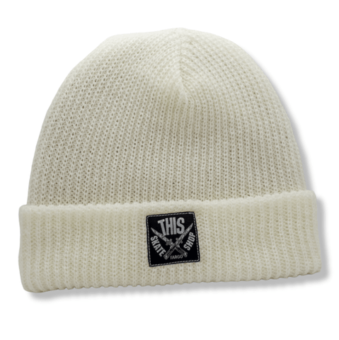 winegardspecialproducts | Knit Beanie - Natural / Black Patch