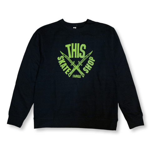 THIS | Daggers Crewneck - Black/Green