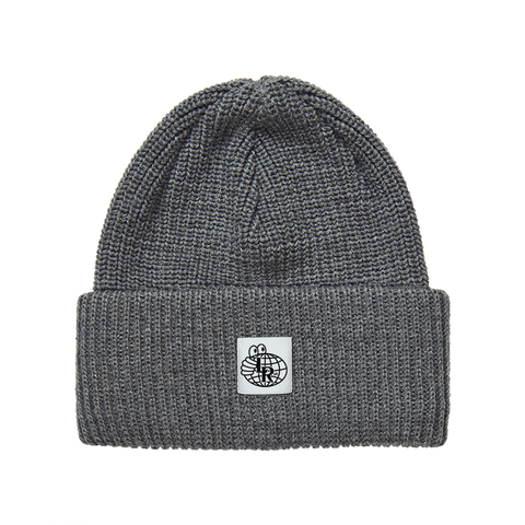 Last Resort AB | Double Fold Merino Beanie - Heather Grey