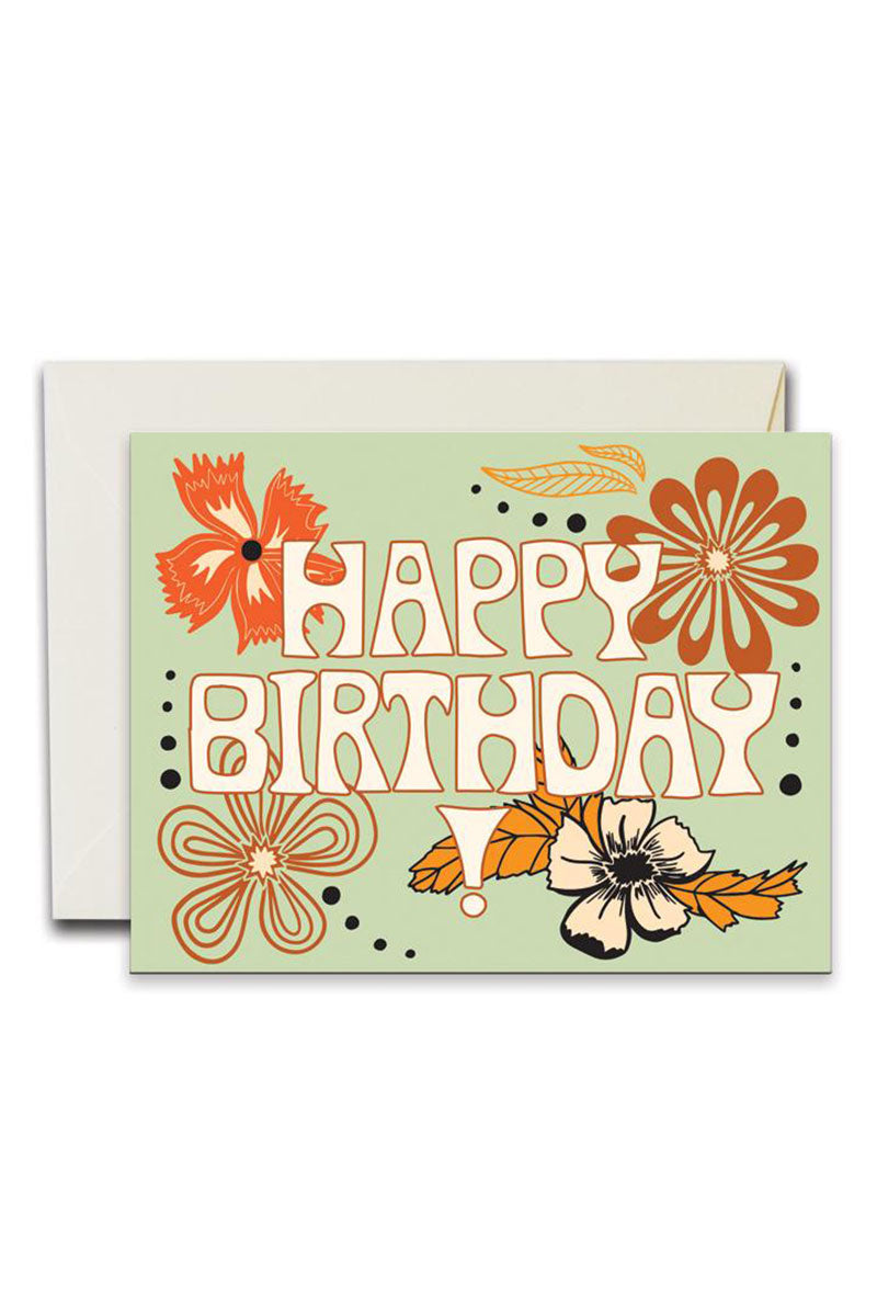Happy Birthday Flowers Greeting Card by For Good