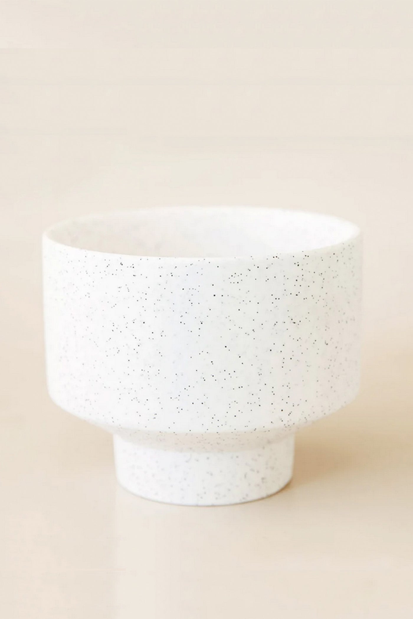 White Speckle Footed Pot