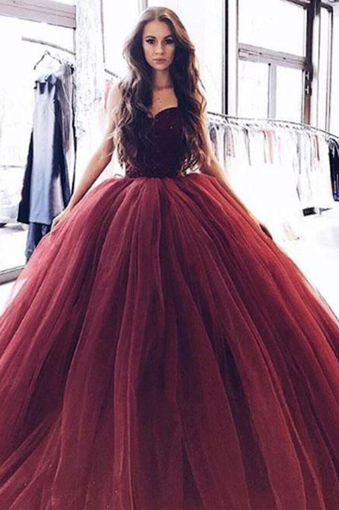 maroon gown dress