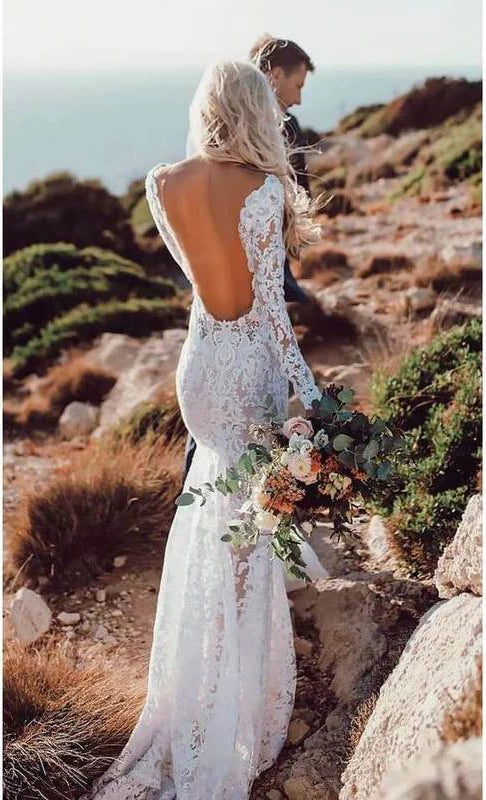 fitted beach wedding dresses