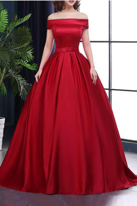 red gown simple