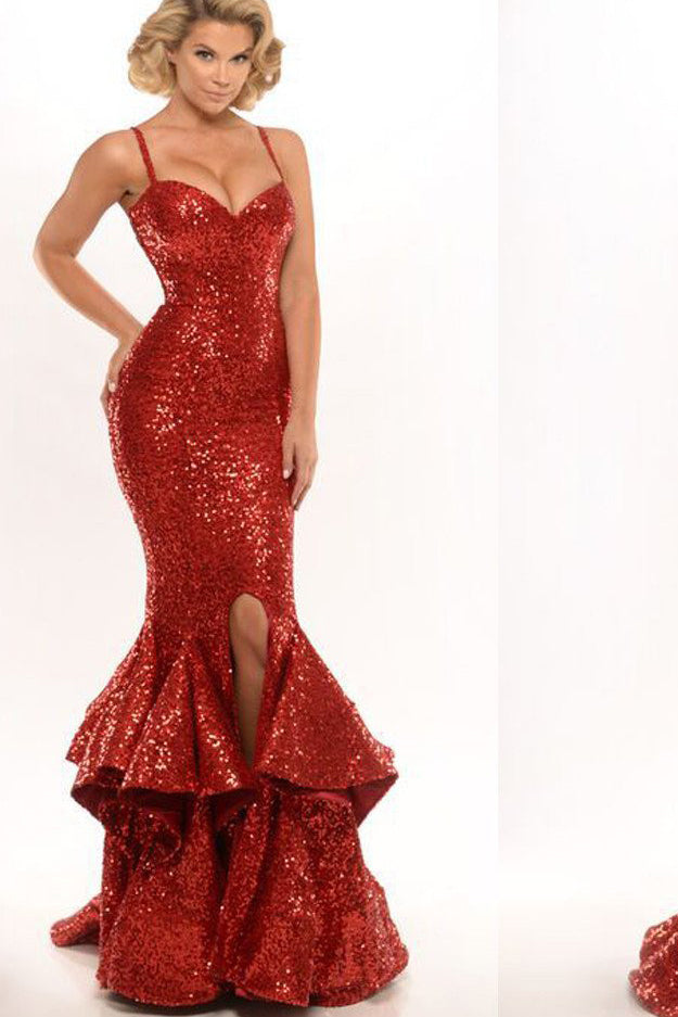 long red sequin dresses uk