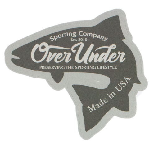 Over Under Brook Trout sticker is unique and as southern as the gentleman that displays it. Perfect for your Bison cup, cooler, or truck window. Shop Globuswinshot Clothing for the brands you want with the customer service you deserve.