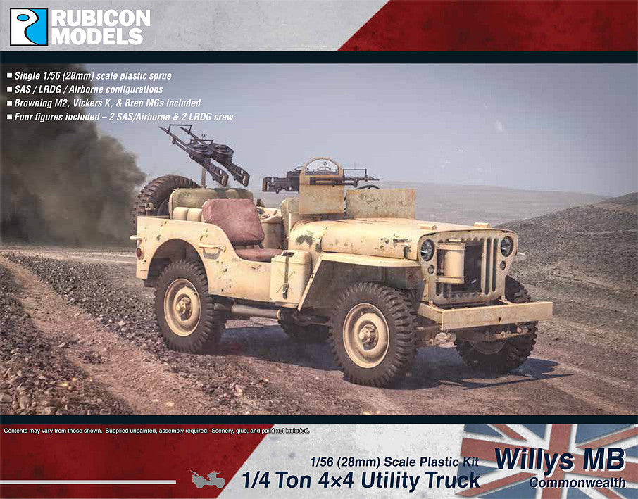 Problemer Landbrugs Magnetisk 280050 Willys MB ¼ ton 4x4 Truck (Commonwealth) – Rubicon Models USA