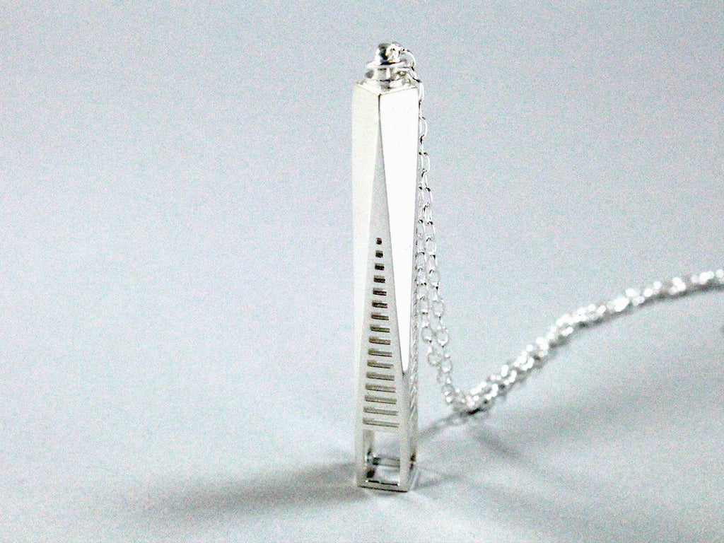 One World Trade-Inspired Necklace - Sterling Silver - Free For Mind