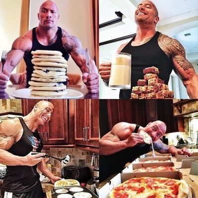 An epic cheat meal for The Rock