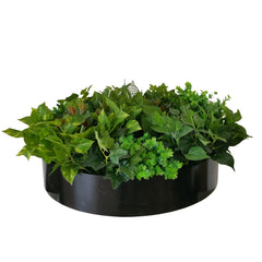 black vertical garden disc - modern artificial vertical garden disc