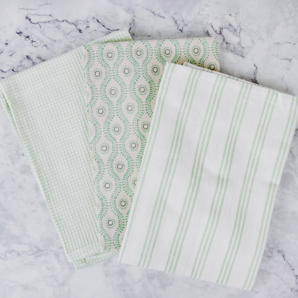 green tea towels