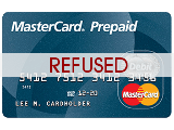 Prepaid credit card refused