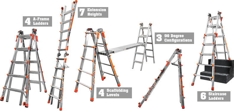 Little Giant Xtreme Ladder configurations