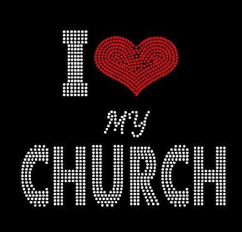 I Love My Church Rhinestone Digital Download Crystal Glam