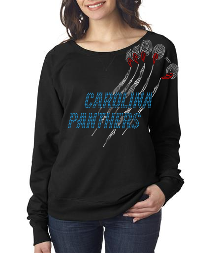 carolina panthers rhinestone shirt