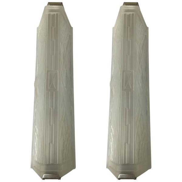 Incredible Pair of French Art Deco Corner Sconces
