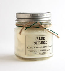 Blue Spruce Mason Jar Orla Soy Candle R.I.