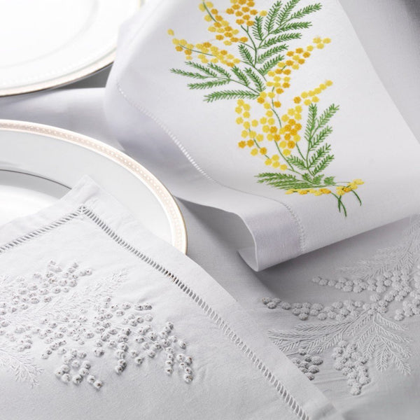 embroidered table linens