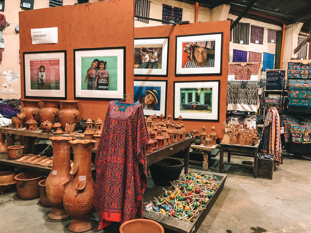 Display of handcrafted ceramics at Nimpot, where to shop in Antigua guatemala, ethical travel blogs shopping recommendations, Guatemala souvenirs, where to buy ceramics in Guatemala
