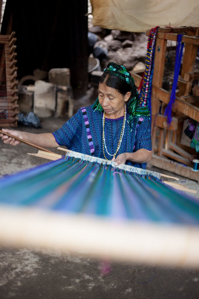 Using the back strap loom, the weaver is physically and mentally connected to the product that they are creating, blogs on maya weaving, ethical fashion blogs, blogs about textile weaving process