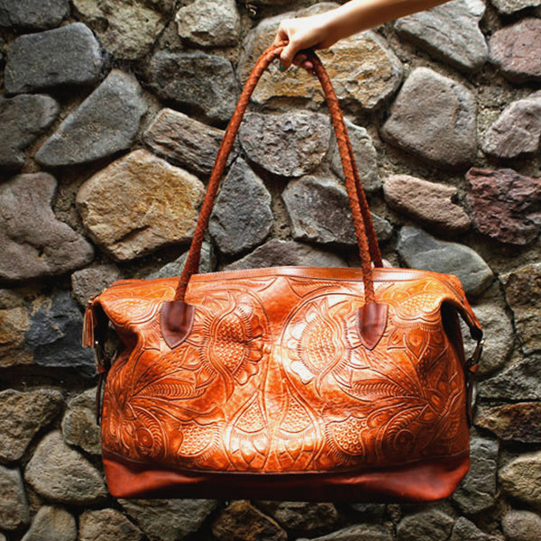 Hiptipico Weekender, Hiptipico Maleta, Tooled Leather, Free People Maleta Weekender, Hiptipico Fair Trade